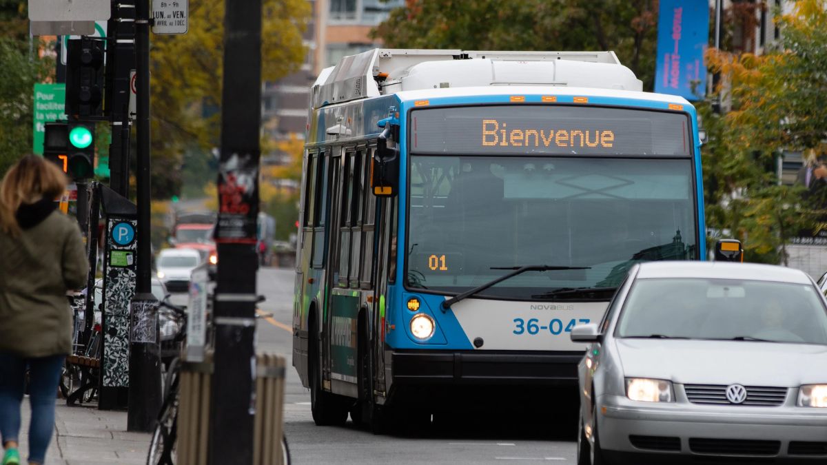Un autobus de la STM.